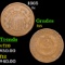 1865 Two Cent Piece 2c Grades f+