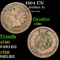 1864 CN Indian Cent 1c Grades vf++