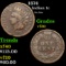1874 Indian Cent 1c Grades vf++