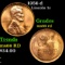 1956-d Lincoln Cent 1c Grades GEM+ Unc RD