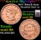 ***Auction Highlight*** 1857 Small date Braided Hair Large Cent 1c Graded ms65 RB By SEGS (fc)