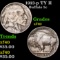 1913-p TY II Buffalo Nickel 5c Grades xf