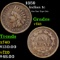 1859 Indian Cent 1c Grades vf+