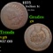 1875 Indian Cent 1c Grades g+