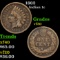 1862 Indian Cent 1c Grades vf++
