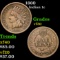 1860 Indian Cent 1c Grades vf++