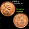 1950-p Lincoln Cent 1c Grades GEM+ Unc RB