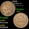 1859 Indian Cent 1c Grades xf+