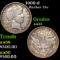 1909-d Barber Quarter 25c Grades Select AU