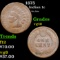 1875 Indian Cent 1c Grades vg+