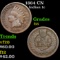 1864 CN Indian Cent 1c Grades f+