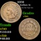 1859 Indian Cent 1c Grades vf+