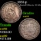 1853-p Seated Liberty Half Dime 1/2 10c Grades Choice AU