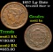 1857 Lg Date Braided Hair Large Cent 1c Graded ms62 bn BY SEGS