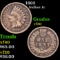 1862 Indian Cent 1c Grades vf++