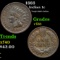 1883 Indian Cent 1c Grades vf++