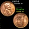 1957-d Lincoln Cent 1c Grades Choice+ Unc RD