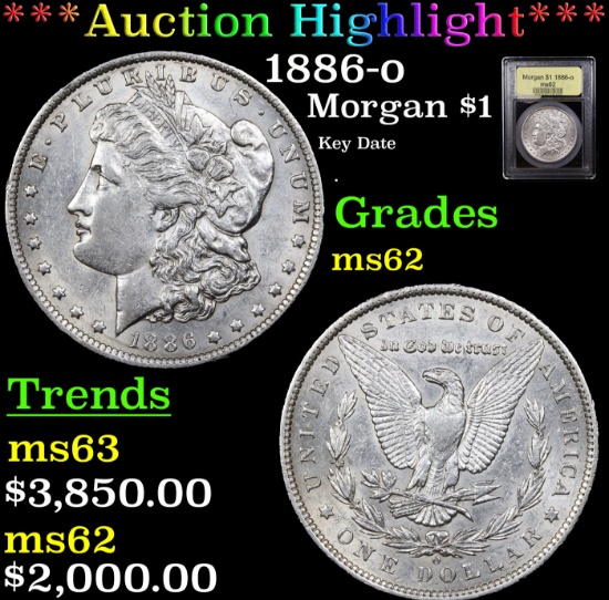 ***Auction Highlight*** 1886-o Morgan Dollar $1 Graded Select Unc BY USCG (fc)