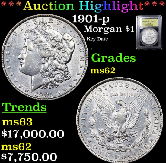 ***Auction Highlight*** 1901-p Morgan Dollar $1 Graded Select Unc BY USCG (fc)