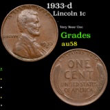 1933-d Lincoln Cent 1c Grades Choice AU/BU Slider
