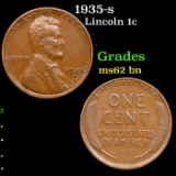 1935-s Lincoln Cent 1c Grades Select Unc BN