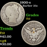 1900-s Barber Quarter 25c Grades f, fine