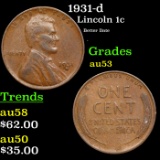 1931-d Lincoln Cent 1c Grades Select AU