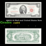 1963A $2 Red seal United States Note Grades Choice CU