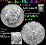 ***Auction Highlight*** 1884-s Morgan Dollar $1 Graded Select Unc BY USCG (fc)