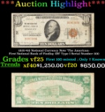 ***Auction Highlight*** 1929 $10 National Currency Note 'The American-First National Bank of Findlay
