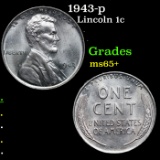 1943-p Lincoln Cent 1c Grades GEM+ Unc
