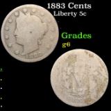 1883 Cents Liberty Nickel 5c Grades g+