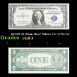 1935G $1 Blue Seal Silver Certificate Grades Select CU