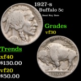 1927-s Buffalo Nickel 5c Grades vf++