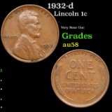 1932-d Lincoln Cent 1c Grades Choice AU/BU Slider