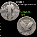 1928-s Standing Liberty Quarter 25c Grades vg, very good