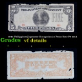 1942 Philippines(Japanese Occupation) 5 Pesos Note P# 107A Grades vf details