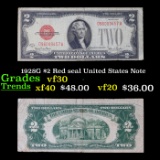 1928G $2 Red seal United States Note Grades vf++