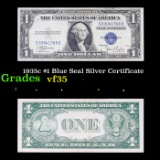 1935c $1 Blue Seal Silver Certificate Grades vf++