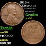 1916-s Lincoln Cent 1c Grades Choice AU/BU Slider