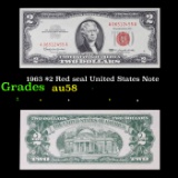 1963 $2 Red seal United States Note Grades Choice AU/BU Slider