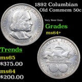 1892 Columbian Old Commem Half Dollar 50c Grades Choice+ Unc