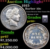 Proof ***Auction Highlight*** 1915 Barber Dime 10c Graded pr66+ By SEGS (fc)