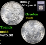 1885-p Morgan Dollar $1 Graded ms66 By SEGS