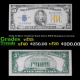 1934A $5 Silver Certificate North Africa WWII Emergency Currency Grades vf++