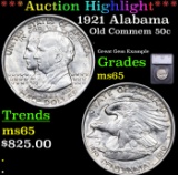 ***Auction Highlight*** 1921 Alabama Old Commem Half Dollar 50c Graded ms65 By SEGS (fc)