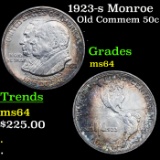 1923-s Monroe Old Commem Half Dollar 50c Grades Choice Unc