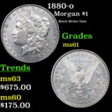 1880-o Morgan Dollar $1 Grades BU+