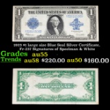 1923 $1 large size Blue Seal Silver Certificate, Fr-237 Signatures of Speelman & White Grades Choice