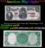 ***Auction Highlight*** 1907 $5 Large Size Legal Tender Note 